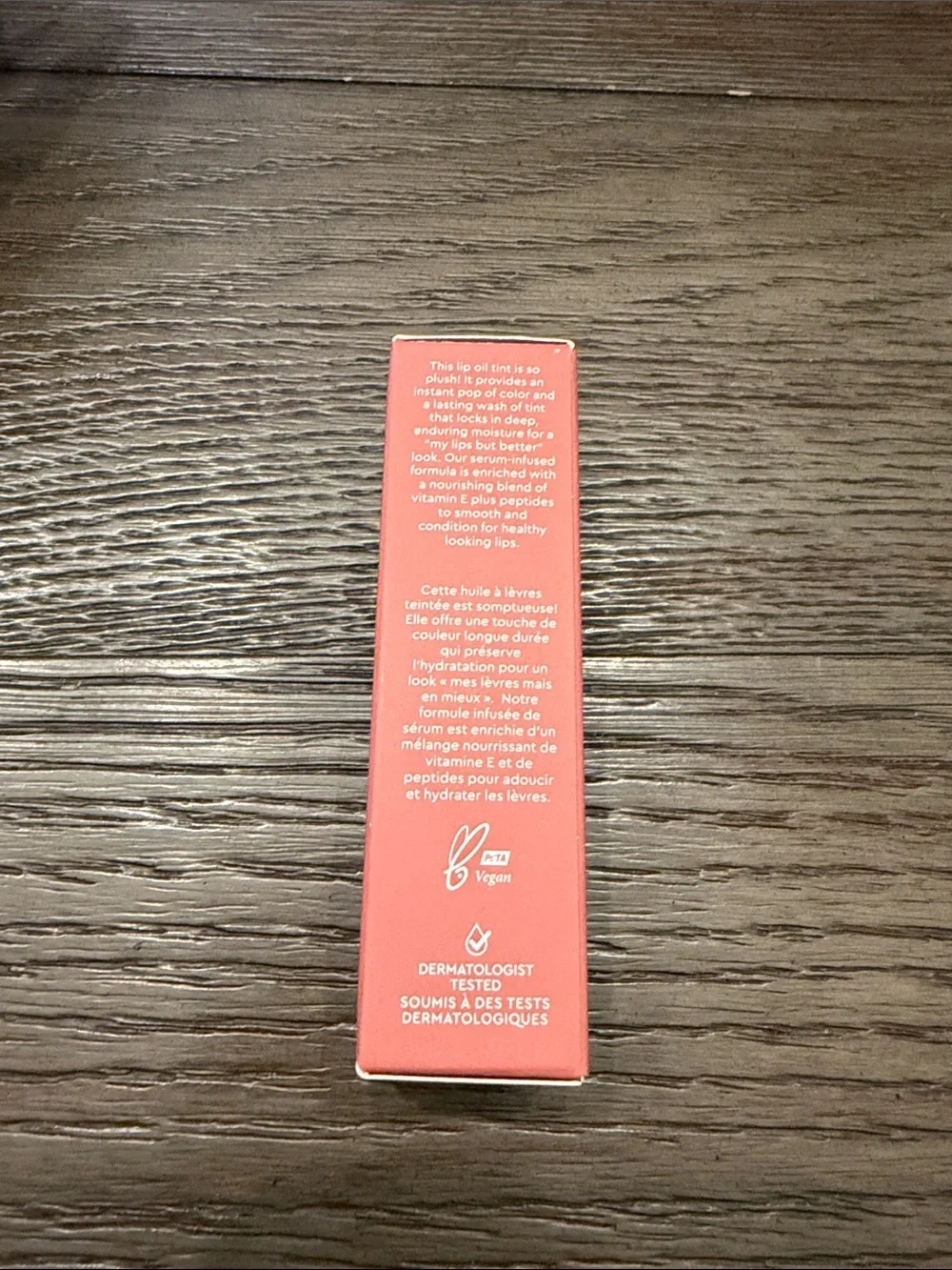 Florence by Mills Stay Plush Serum-Infused Lip Oil Tint — Coral Pink